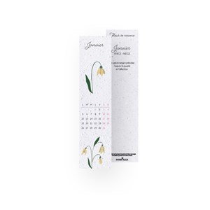 Calendrier à planter 2026 12 marque-pages fleurs de naissance