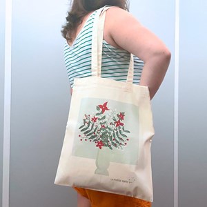 Tote bag fleuri en coton