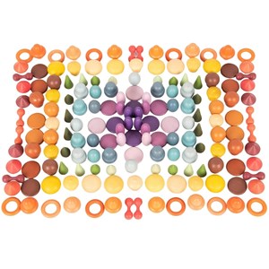 Formes en bois colorées 168 pcs