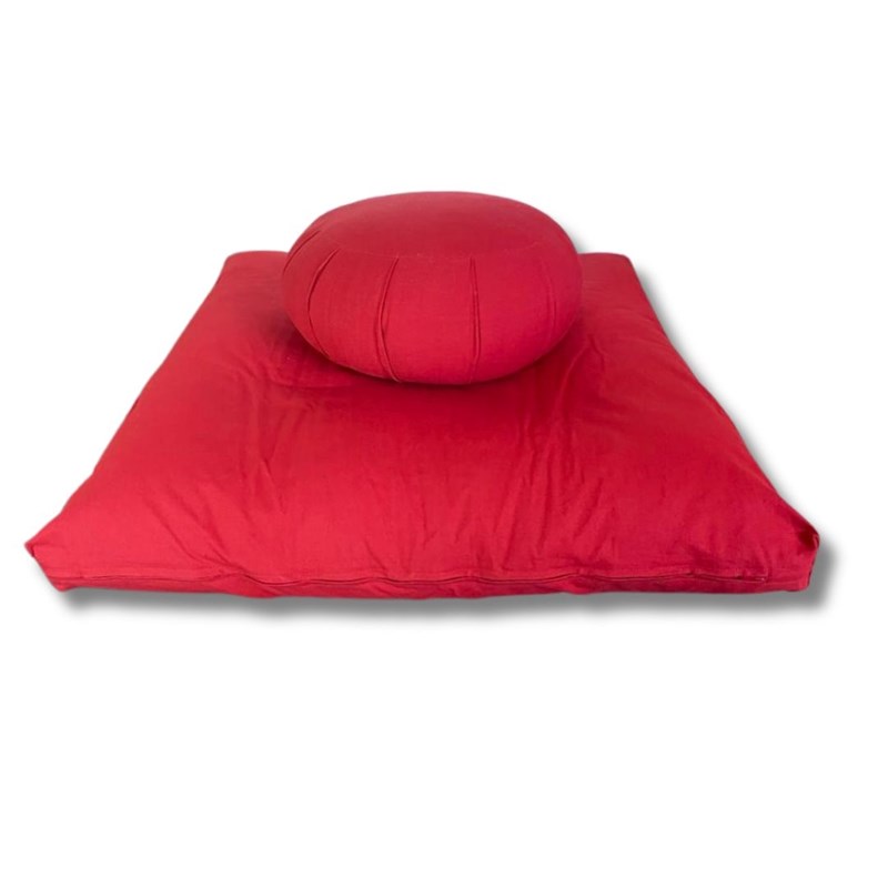 Cuscino Zafu Kapok Per Meditazione – 40cm Diametro, 18cm Altezza, 100% Cotone Bio, Francia