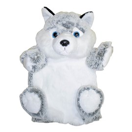 Peluche marionnette husky