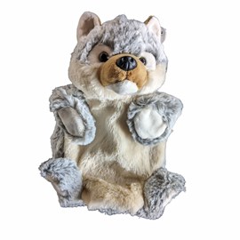 Peluche marionnette loup dani