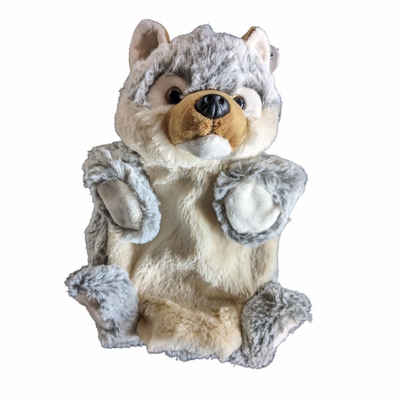 Peluche marionnette loup dani