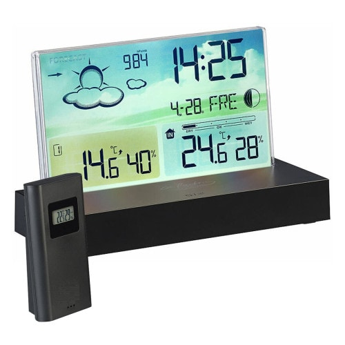 Station météo écran LCD couleur tactile - Objet déco pratique au