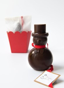 Bonhomme de neige bio chocolat noir