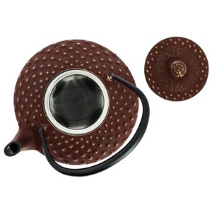 Théière fonte kanbin marron-doré 320 ml