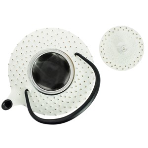 Théière fonte kanbin blanc-doré 320 ml