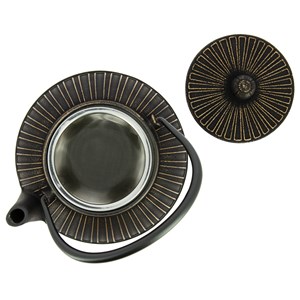 Théière fonte kiku noir-doré 650 ml