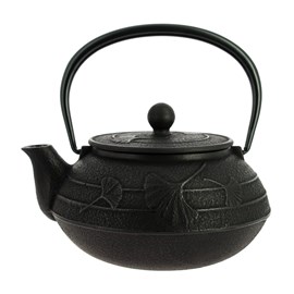 Théière fonte iwachu ginkgo noire 650 ml