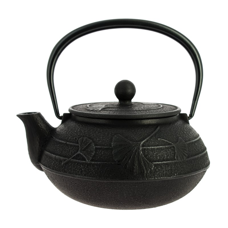 Théière fonte iwachu ginkgo noire 650 ml