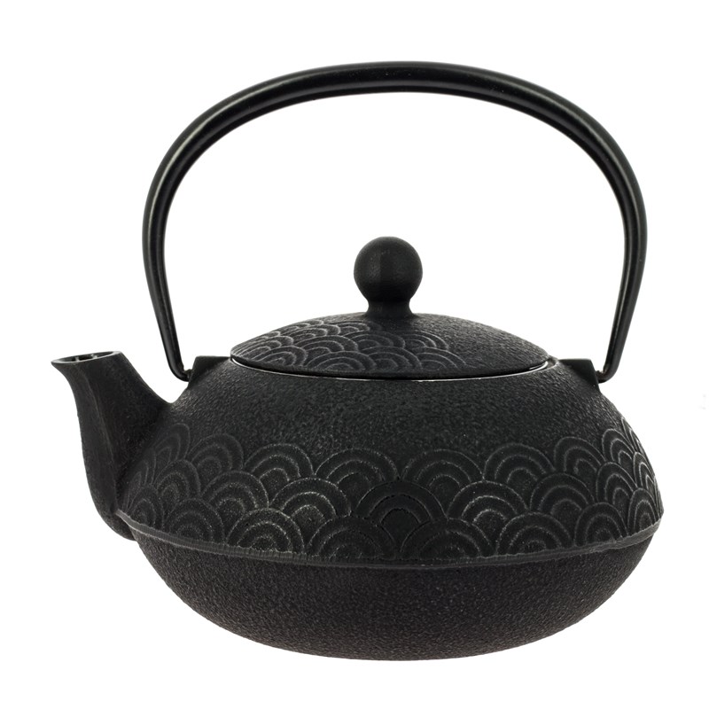 Théière fonte seigaiha noire 650 ml