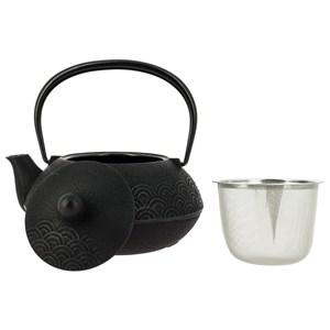 Théière fonte seigaiha noire 650 ml