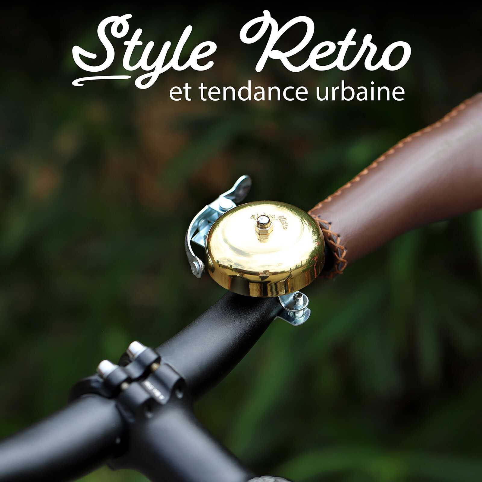 Sonnette Vélo XXL Com-four® - Grande Cloche Métal Pour Guidon Gauche Ø22mm - Design Coloré Et Puissant