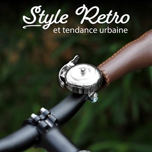 Sonnette argentée pour guidon de vélo