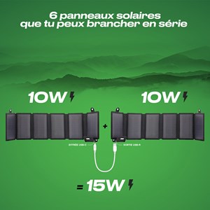 Panneau de recharge solaire pliable
