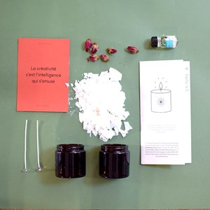Deux bougies végétales- kit diy
