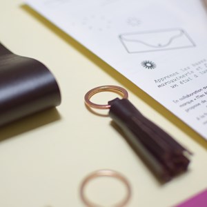 Etui à lunettes en cuir- kit diy