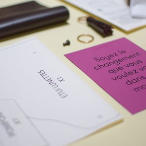 Etui à lunettes en cuir- kit diy