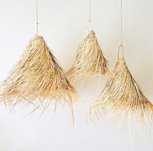 Suspension en paille 30cm x 30cm