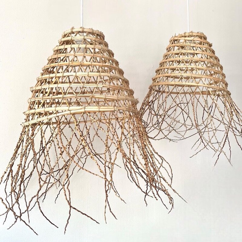 Jujuhat Vintage - Suspension en dattier 30cm x 50cm