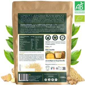 Gingembre en poudre bio 200g
