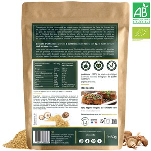 Shiitaké en poudre bio 150g