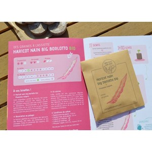 Kit jardinage - terra rossa : haricot nain big borlotto et chicorée bio