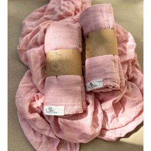 Lange de coton, doux, 120x120cm, rose