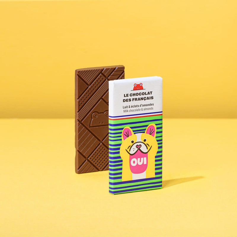 Mini tablette lait & éclats d'amandes