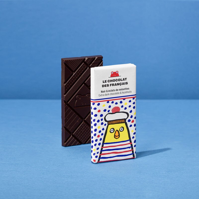 Mini tablette noir & éclats de noisettes