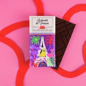 Mini tablette noir & fèves de cacao