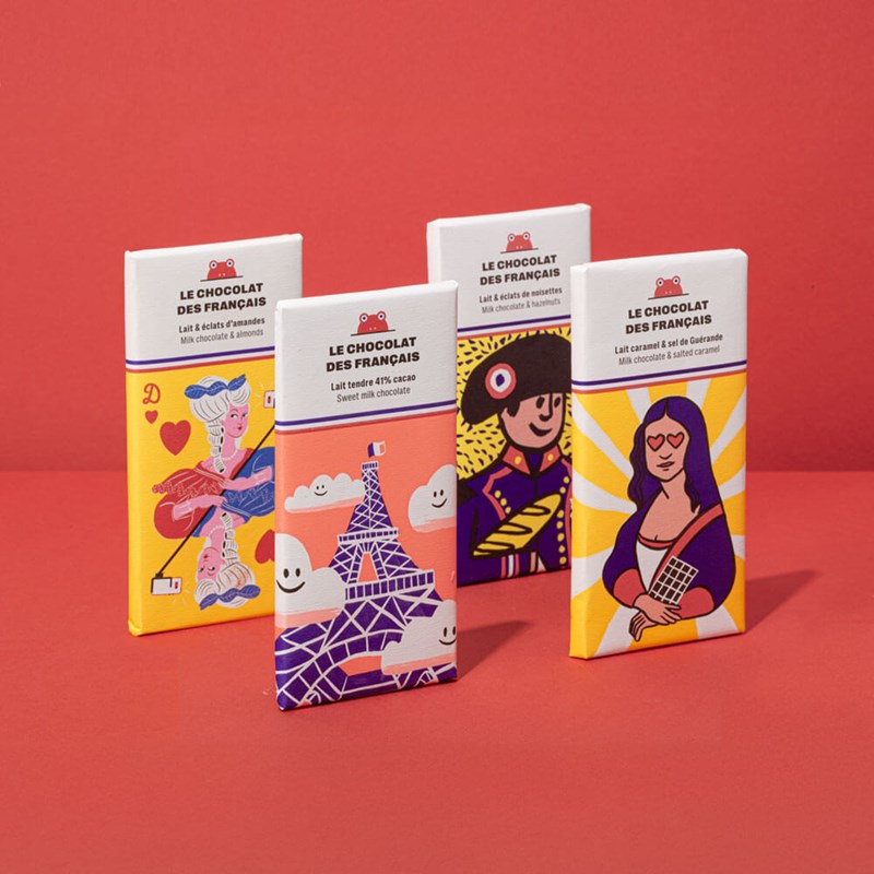 Kit de 4 tablettes au chocolat au lait