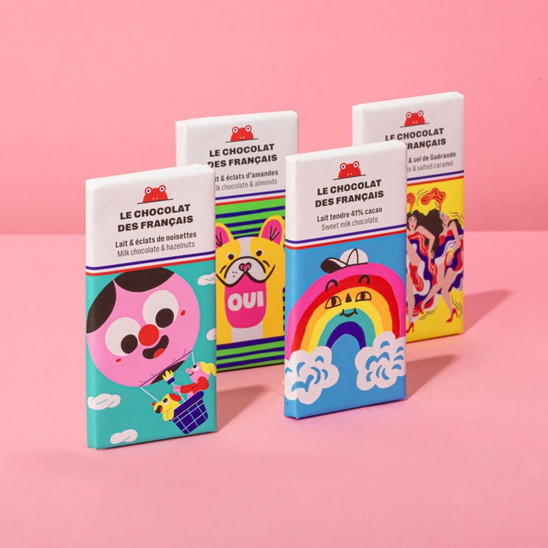 Kit 4 mini tablettes au chocolat au lait