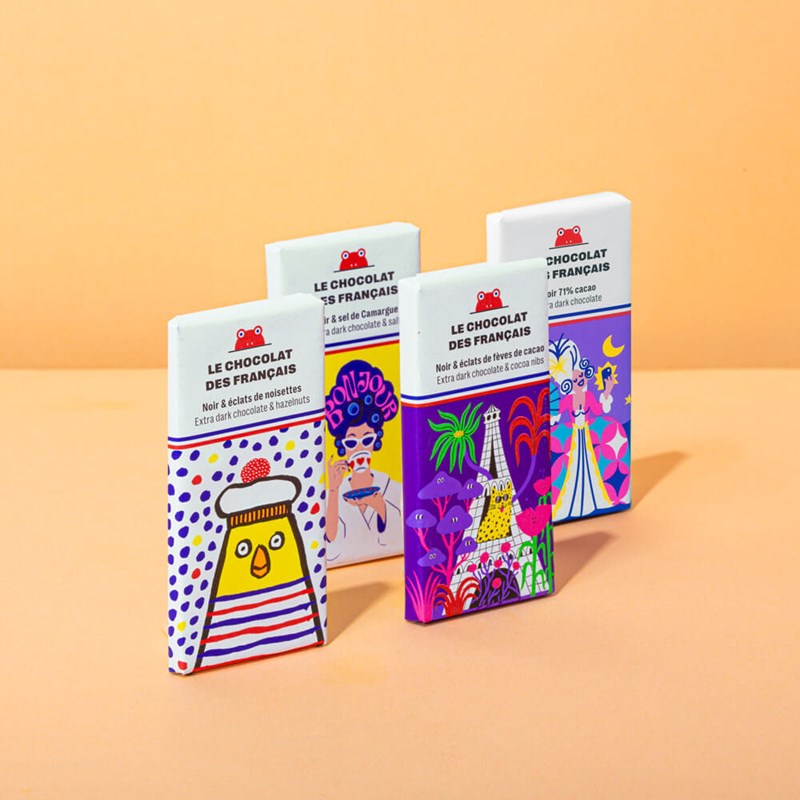 Kit de 4 mini tablettes au chocolat noir