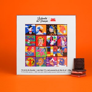 Coffret de 16 carrés de chocolat