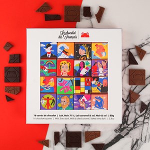 Coffret de 16 carrés de chocolat