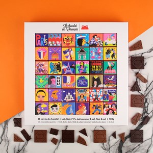 Coffret de 36 carrés de chocolat