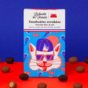 Cacahuètes enrobées chocolat noir & lait