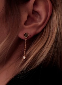 Boucles d'oreilles clio onyx vert