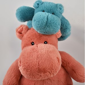 Peluche hippo hip chic terracotta 40 cm