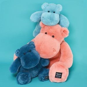 Peluche hippo hip chic terracotta 40 cm