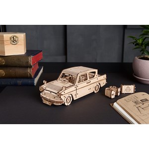 Voiture volante anglia puzzle 3d bois