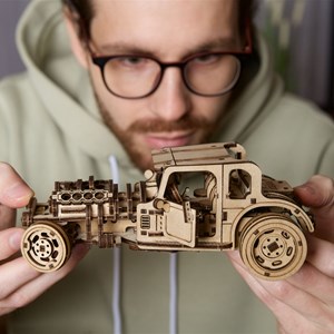 Hot rod – moteur furieux puzzle 3d bois
