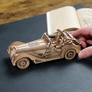 Sports car rapid mouse puzzle 3d bois