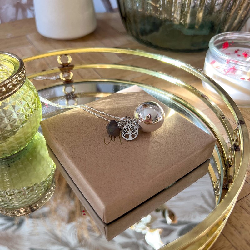 A Mes Copines - Bola de grossesse argent labradorite