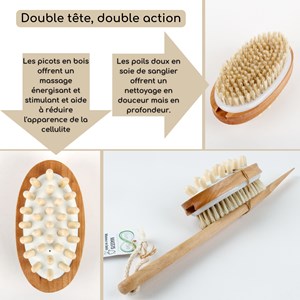 Dualsense brosse de bain à double usage