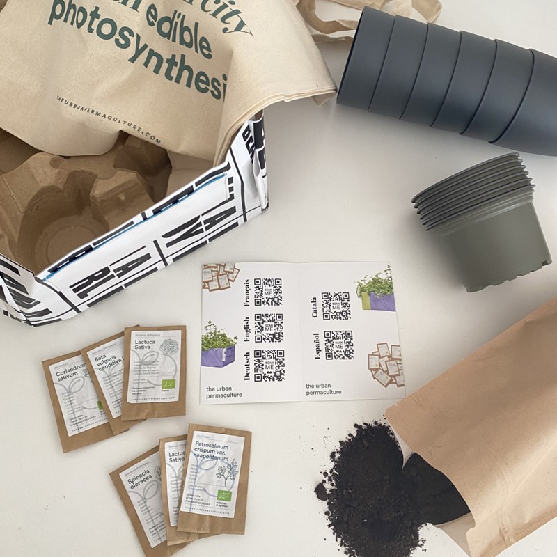 The Urban Permaculture - Kit potager - 6 feuilles bio