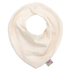 Bavoir bandana en lin beige dès la