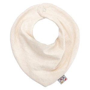 Bavoir bandana en lin beige dès la