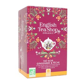 Thé noir pêche gingembre bio